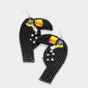 Beaded Toucan Handmade Earrings